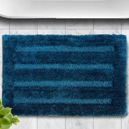 LUXEHOME INTERNATIONAL Classic Teal-Blue 2400 GSM Microfibre Non Slip Backing Bath Rug-25