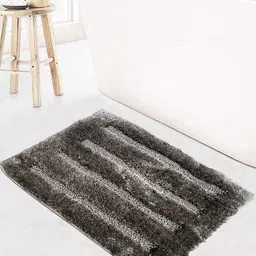 LUXEHOME INTERNATIONAL Classic Taupe Textured 2400 GSM Microfibre Rectangular Bath Mat-7