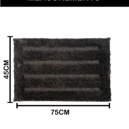 LUXEHOME INTERNATIONAL Classic Brown Textured 2400 GSM Microfibre Rectangular Bath Mat image 5