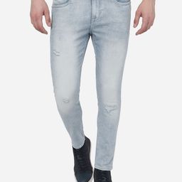 JADE BLUE Men Mildly Distressed Heavy Fade Cotton Slim Fit Stretchable Jeans-image-51