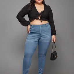 Miss Chase A+ Women Super Skinny Fit High-Rise Stretchable Jeans-image-43