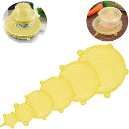 Silicone Stretch Lids, 6 Pcs Reusable Magic Lids 2.6 inch, 3.7 inch, 4.6 inch, 5.7 inch, 6.5 inch, 7.8 inch Lid Set-10