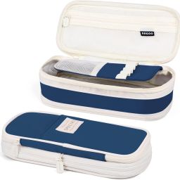 Big Capacity Pen & Pencil Pouch, Canvas Cotton Linen Pencil Pouch NA Art Canvas Pencil Box-picture-21