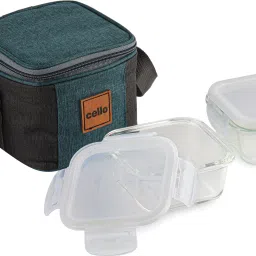 Elite Square Lunch box 2 pcs set 2 Containers Lunch Box-picture-19