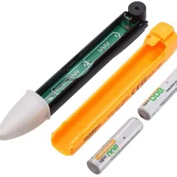 goodsbazaar 2pc Combo 90~1000v AC with Buzzer Beep + Led Flash Light+ Battery Voltalert Pen 1ac-D 90-1000vac Voltage Tester Voltage Meter Voltage Alert Pen Non-Contact Electric Voltage Power Detector Electrical Testing Pen Tester Induction Test Pencil LED Continuity Tester Electric Meter Fault Finder Tester for All Wire, Power Cables, Electrical & Electronic Circuits and Identify Installed Lines Digital Voltage Tester image 2