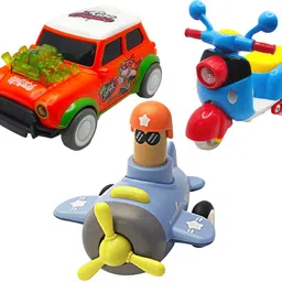 vaniha Unbreakable Four-Wheel Drive Friction Powered Diecast Toy Set-F140-picture-2