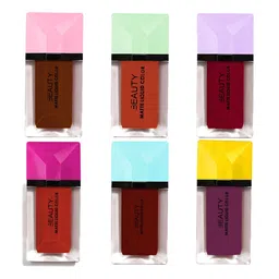 Adbeni Beauty Set Of 6 Matte Liquid Color Lipstick - 3ml Each - Shade-C image 2