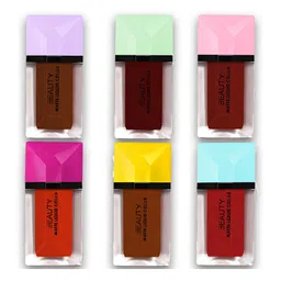 Adbeni Set Of 6 Beauty Matte Liquid Color Lipstick - 3ml Each - Shade-D image 5