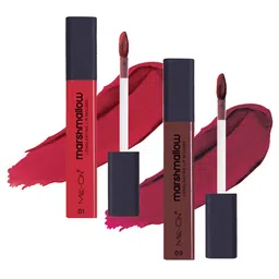 ME-ON Set Of 2 Marshmallow Long Lasting Lip Mousse -6ml Each - Shade 01-Burgundy Lush 09-19