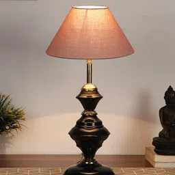 Devansh Grey & Black Solid Table Lamp-13