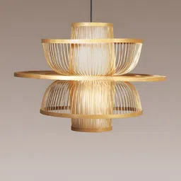 HABERE INDIA Beige Textured Ceiling Lamp-picture-43