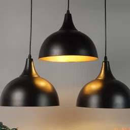 foziq Black Solid Metal Ceiling Pendant Lamp-image-67