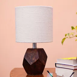 Pinecraft INTERNATIONAL Brown Sefinn Table Lamp with Off White Shade-15
