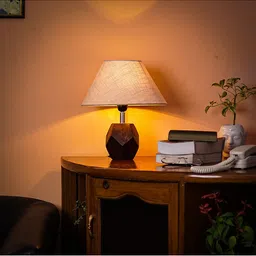 Pinecraft INTERNATIONAL Brown & Off White Sefinn Table Lamp With Shade-28