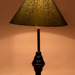 foziq Black & Green Printed Table Lamps With Shade-13