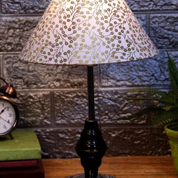 foziq Black & White Printed Table Lamps With Shade-25