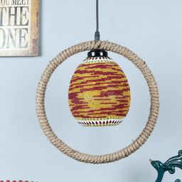 Foziq Black & Beige Textured Contemporary Ceiling Lamp-16