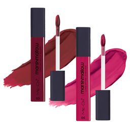 ME-ON Set Of 2 Marshmallow Longwearing Lip Mousse 6ml Each - Indian Maroon 03 & Fuchsia 06-30