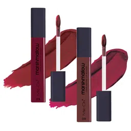 ME-ON Set Of 2 Marshmallow Long Lasting Lip Mousse-6mlEach-Indian Maroon03-Burgundy Lush09-16