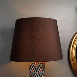 Grated Ginger Grey Solid Handcrafted Frustum Table Lamp image 4