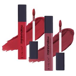ME-ON Marshmallow 2Pcs Long Lasting Lip Mousse - 6ml Each- Scarlett Red & Pink Tonic-40