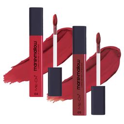 ME-ON Set Of 2 Marshmallow Long Lasting Lip Mousse -6ml Each - Scarlett Red 04-Sherbet 05-9