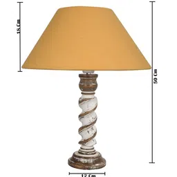 Homesake Yellow Solid Frustum Table Lamp With Shade image 2