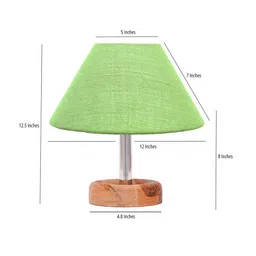 Pinecraft INTERNATIONAL Green Edra Table Lamp With Frustum Shade image 4