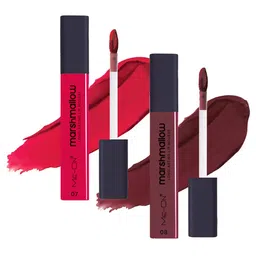 ME-ON Set Of 2 Marshmallow Long Lasting Lip Mousse -6ml Each - Raspberry 07-Red Wine 08-22