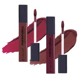 ME-ON Set Of 2 Marshmallow Lip Mousse-6ml Each-Burgundy Lush 09-Spicy Sangria 18-10