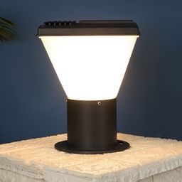 MFD HOME FURNISHING Grey & Off White Aluminium Nexa Contemporary Outdoor Lamp-13