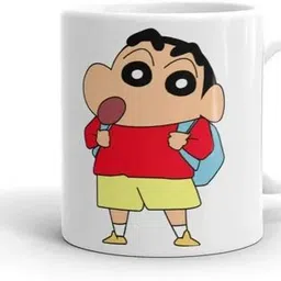 manorath shinchan white mug for gift friends, aniversery, birthday ceramic coffee mug Ceramic Coffee Mug-picture-43