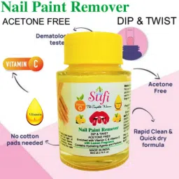 PREMIUM QUALITY Dip & Twist Instant Nail Paint Remover with LEMON Fragrance: - Acetone Free, Enriched with Vitamin C or Vitamin E.( 1 UNIT)-9