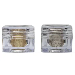 Veoni BELLE Set of 2 HD Holographic Glitter Eyeshadow 5g each - Pure Gold & Champagne Gold-image-2