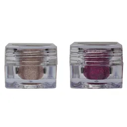 Veoni BELLE Set of 2 HD Holographic Glitter Eyeshadow 5g Each - Rose Gold + Sapphire Pink-image-82