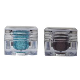 Veoni BELLE Set of 2 HD Holographic Glitter Eyeshadows 5g Each - Turquoise Blue + Wine-17