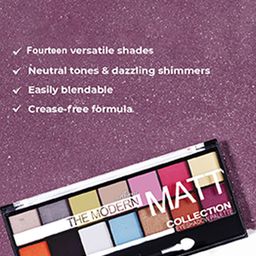 Adbeni The Modern Matt Collection 14 Colour Eyeshadow Palette 18 gm - Shade 01 image 2