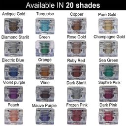 Veoni BELLE Set of 2 Holographic Glitter Eye Pigment 5g Each - Orange+Turquoise Blue image 4