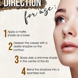 Adbeni 8 Color Eyeshadow Palette - 12 gm - Shade 01 image 5