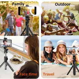 POZUB Hot Selling Best Buy Portable & Foldable 3IN1 MULTI-PURPOSE SELFIE STICK TRIPOD + LED SELFIE RING LIGHT + DUSTPROOF BAG Detachable Bt Remote Control Bracket Tripod Handheld Selfie Stick Holder Action Camera Stand in Gimbal Stabilizer, |in mobile holder With Mobile Clip Holder & BT Remote Extendable Monopod Live Photo Holder Tripod T9 Plate Gorilla Tripod Mount Cum Multi-Use Selfie Stick Photography 3 levels Selfie LED Flash Light |in mobile holder for hand| stand for online classes Tripod Action Cameras Mobile Holder Octopus Stand Tripod, Monopod, Monopod Kit, Tripod Ball Head, Tripod Bracket, Tripod Clamp, Tripod Kit image 4