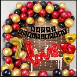 7th Happy Anniversary Decoration Kit - 72Pcs-image-21