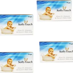 SOFTY TOUCH SOAP FOR BABY GENTLE SMOOTH & HEALTHY SKIN PACK OF - 75g x 4-image-63