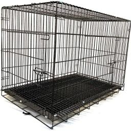 Double Door Folding Metal Dog Cage with Paw Protector, for Small Dogs and Puppy Dog, Cat, Rabbit, Miniature Pig, Monkey, Bird, Hamster Cage-picture-19