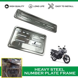 Unbreakable Number Plate Frame, Bike Frame vehicle Number Support Cover Bike Bike Number Plate-image-15