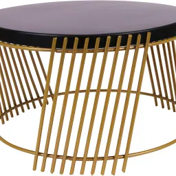 indian artisans BLACK AND GOLD CAKE STAND WITH SLANTING LINES Iron Cake Server image 2