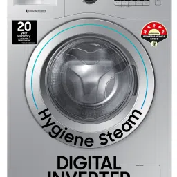 7 kg 5 star, Hygiene Steam with Inbuilt Heater, LED Display, Diamond Drum, Digital Inverter Fully Automatic Front Load Silver-9