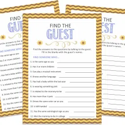 Find The Guest Baby Shower Game Cards Honey Bee Theme Party Collection-50 Pcs Invitation Card-image-43