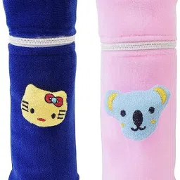Soft Plush Baby Milk Feeding Bottle Cover With Easy To Hold Strap(130 ML-250 ML)-image-48