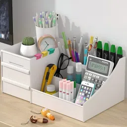 Desktop Sundries Storage Box 7 Comparment Vanity Box-image-79