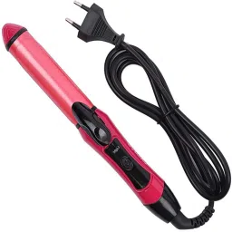 NHC Small Stylish 2 In 1 Personal & Professional Useful Hair Styler Straightener Hair Styler-image-4